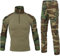 LANBAOSI Treillis Militaire Homme Chemise de Manches Longues et Camouflage Pantalon Costume Uniforme pour Paintball Chasse Tir BDU