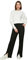 Trendyol Women's Damen Gerade Fackel Normale Taille Hijab-Hosen Pants, Black, 44