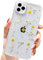 AMART für iPhone 11 Pro Hülle Blumen, Durchsichtig Echte Getrocknete Blumen HandyHülle Klare Glitzer Aesthetic Weich Silikon Frauen Mädchen Schutzhülle für iPhone 11 Pro(Gelb Schleierkraut)