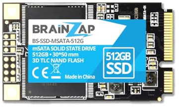BRAINZAP 512GB mSATA SSD 6 GBit/s - Mini SATA - 550MB/s Lesen 540MB/s Schreiben Solid State Drive