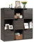GYMAX Armadietto Libreria Basso a 6/9 Cubi, Scaffale Porta Libri, Mensole a 3 Ripiani, Mobiletto Multiuso Legno, Moderno e Semplice, 90x29x90 cm, Marrone