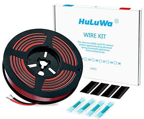 2,07 mm² Elektronik Kabe,Silikon Elektrischer Draht Kabel- 14 AWG Silikon Draht 20Meter (10 Meter Schwarz und 10 Meter Rot) hochtemperaturbeständiger verseilter verzinnter Kupferdraht