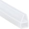 U Shape Shower Screen Door Glass Seal Strip, Rubber Edge Guard Strip Shower Door Sealing Tape Glass Protector Trim, Wet Room Floor Barrier Bath Screen Seal, 2M Shower Tray Sealing Strip (6mm)
