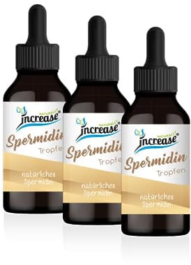 Nimm 3, zahl 2 Aktion Liposomale Spermidin Tropfen hochdosiert - 6mg Spermidin pro Tag (18.000mg Spermidin in 3 Flaschen)- MCT Öl C8 & C10- Glutenfrei- vegan(Neutral)