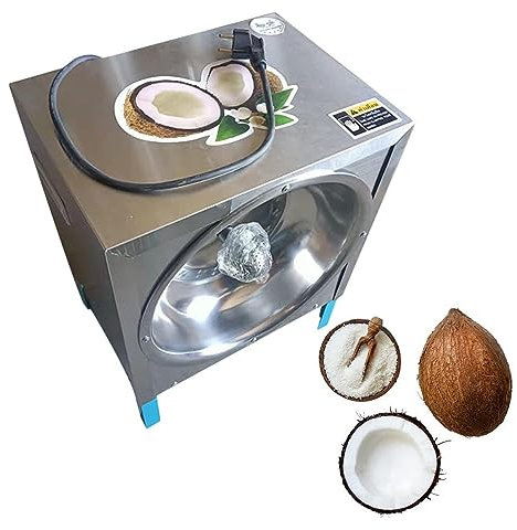 oiakus Coconut Grater Scraper Shredder, 300W Commercial Electric Coconut Grater 50-60pcs/hour, Coconut Plup Planer for Coconut Processing Store, Bakery, Restaurant, Dessert Shop