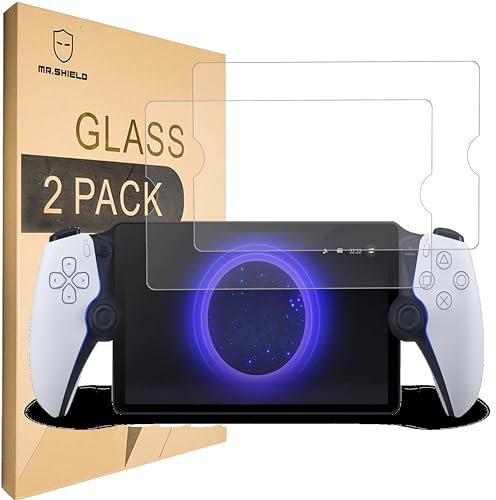 Mr.Shield Screen Protector for PlayStation Portal Remote Player [Tempered Glass] [2-PACK] [Japan Glass with 9H Hardness] Screen Protector