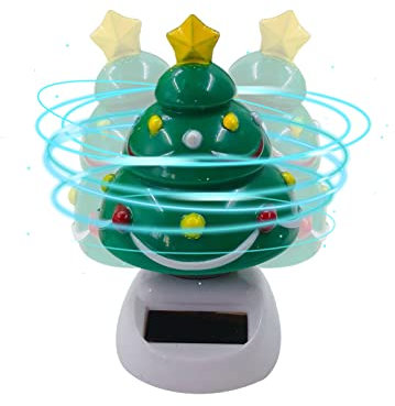 Jouets de Danse de noël solaires,Figurines de Danse solaires de noël,Jouets de Danse de noël à énergie Solaire,Voiture Tableau De Bord Decoration,Cadeau De Noël-1 Pièces