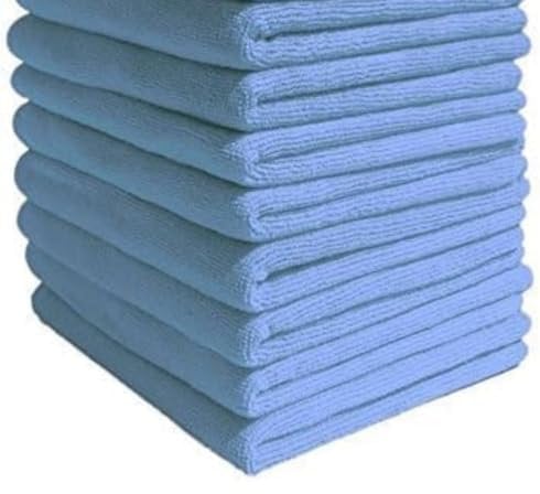 Microfibre Cleaning Cloth, Pack of 10, 40x40cm. Lint free Super Soft StreakFree towel Washable Cloth Duster for Kitchen, Bathrooms, Surfaces, Mirrors, Car, Motorbike shine Armour