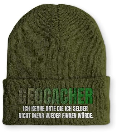 Spruchmütze Beanie Geocacher lustige Strickmütze Wintermütze OneSize