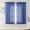 Chyhomenyc Lot de 2 panneaux de voilages bleu roi de 160 cm de long avec passe-tringle, rideaux élégants et élégants pour salon, chambre à coucher, bleu roi, 106,7 x 160 cm (l x L)