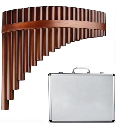 pan flute instrument Woodwind Musical Instruments 22 Pipes Pan Flute G Key Pan Pipes (Color : Right add box)