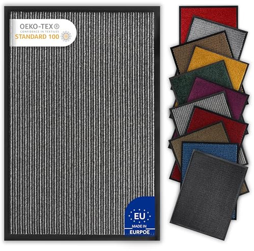 Bodenständig® Saubere Schuhe Dank saugstarkem Stoff (robust) perfekte Größe Gestreift in 40x60cm - Fußmatte innen, Fussmatte innen - Schmutzfangmatte für innen Türmatte