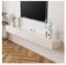 Conslika Schwebende TV-Regale Wandmontierter TV-Schrank Konsolen-Unterhaltungsregal Unter TV-Aufbewahrung Modernes hängendes Aufbewahrungsregal für Wohnzimmer(Weiß,200 * 24 * 18cm)
