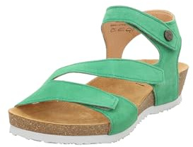 Think! Damen DUMIA chromfrei gegerbte nachhaltige Sandale, GREEN 7090