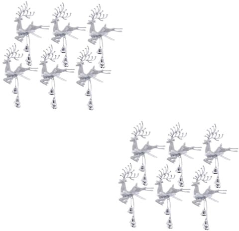 Ciieeo 12 STK Weihnachtsbaum-Anhänger Rentier-Weihnachtsschmuck Weihnachts-Rentier-Ornamente Christbaum anhänger christbaumanhänger Weihnachtsdekorationen Weihnachten Rentier PVC