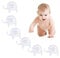 COLLBATH Glitzerndes Elefanten-konfetti-tierpapier-set Für Kinderpartys 1 Packung Tischdekorationen Geburtstagsornamente Für Babypartys