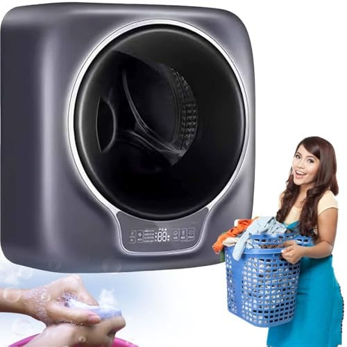 YANGYMM Mini Lavatrice e Asciugatrice da 3 kg, Lavatrice a Tamburo Montata a Muro, Lavatrice e Asciugatrice Completamente Automatica per Dormitori, Mini Asciugatrice per Bagno Cucina