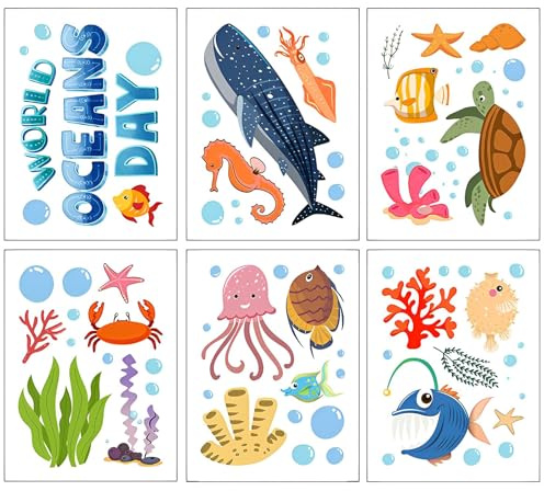 TAIZER Badewannen Aufkleber Selbstklebend Rutschfeste Aufkleber Blumen Cartoon Meerestier Anti Rutsch Sticker mit Hoher Haftleistung Sichere Anti Rutsch Applikationen für Dusch Oberflächen (blau)