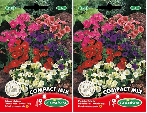 Germisem Compact Mix Semillas de Petunia 0.2 g (Paquete de 2)