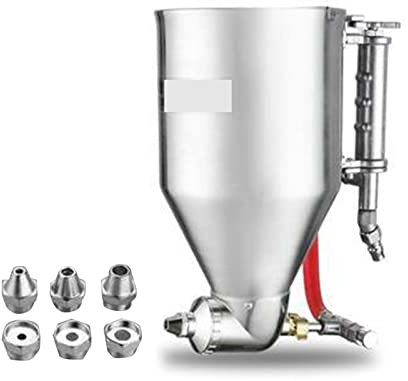 Spray Gun, 3500ml Stucco Spray Gun Cement Mortar Sprayer Hopper Jet Paint Wall Concrete Tools Diatom Mud Spray Gun Putty Powder Spray Pot