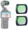NEEWER 2 Pack Magnetic Black Mist Diffusion 1/4 & 1/8 Effect Lens Filter Set Compatible with DJI Osmo Pocket 3 Gimbal Camera Creator Combo Accessories with Tempered Glass Screen Protectors, FL-B11