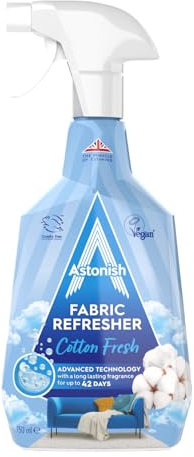 Astonish Fabric Refresher Spray for Freshening Clothes, Curtains, Carpets and Fabrics, Cotton Fresh Scent, 750ml