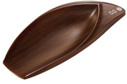 perfk Digitalwaage Miniwaage 200G/0,1G Geschenk Multiuse Küchenwaage Elektronische Kaffeewaage Holz Elektronische Teewaage Büro Zuhause, Braun