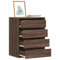 Lauuoeriau Möbelartikel Home Eckkommode Braun Eiche 60x41x76cm Holz-Möbel