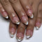 24 Stück Oval Kunstnägel Gold Press On Nails - Glossy French Tip Fake Nails Mittel Fingernägel zum Aufkleben - Falsche Nägel Mit Voller Deckkraft - Mandel Acryl Falsche Nägel Geschenk für Frauen