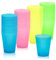 Maxi Products - 100 Vasos Cubata Anchos Plástico Reutilizables Multicolor - 480 cc - Vasos Reciclables - Plástico Flexible Irrompible - Fiestas, Eventos y Celebraciones - VASO CUBATA ANCHO