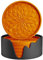 STLIAN Silicone Coasters with Holder,[6 Pack] Drinking Coasters - Cup Mat for Hot or Cold Drinks, Thickened, Non-Slip, Non-stick,Deep Tray Orange