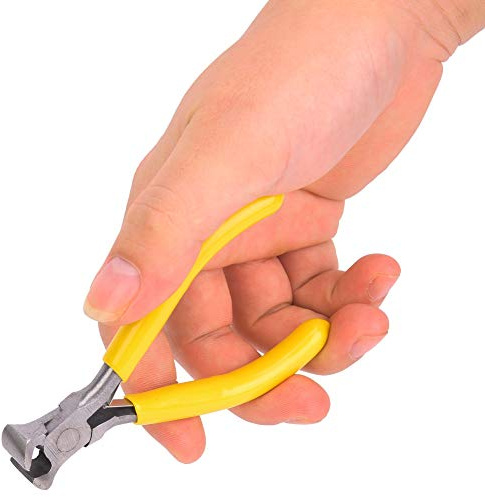 Tbest Pince à cordes de guitare en acier jaune avec prise en main confortable pour réparation de guitare