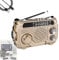 Radivive Solar-Powered Radio, Solar Hand Crank Emergency Radio, Fm/Am/Sw Old Fashion Classic Style, Wireless Bluetooth Supporting with Flashlight Function (Color-B)