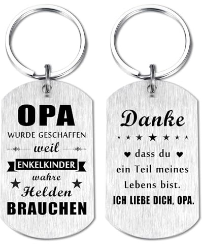 Opa Geschenk, Ich Liebe Dich Opa Geburtstag Schlüsselanhänger von Enkelin