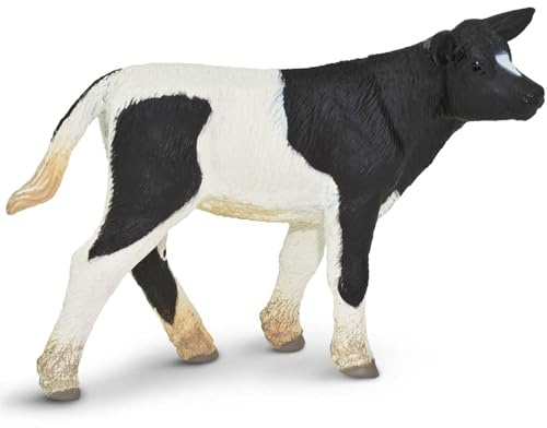 Safari Ltd. Holstein Calf Figurine - Detailed 3.25 Plastic Model Figure - Fun Educational Play Toy for Boys, Girls & Kids Ages 3+