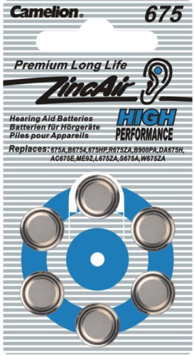 675 1er Blister Camelion Zinc Air 1.4V Hörgeräte Batterie A675
