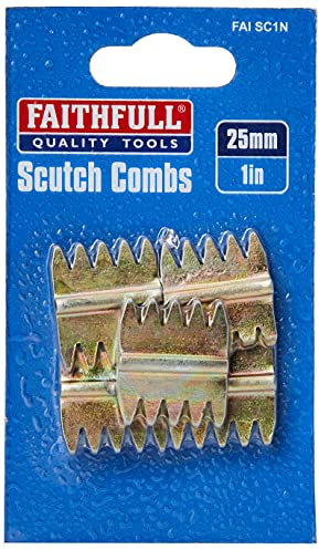 Faithfull FAISC1N Scutch Combs 25 mm (1 Inch) Pack 5