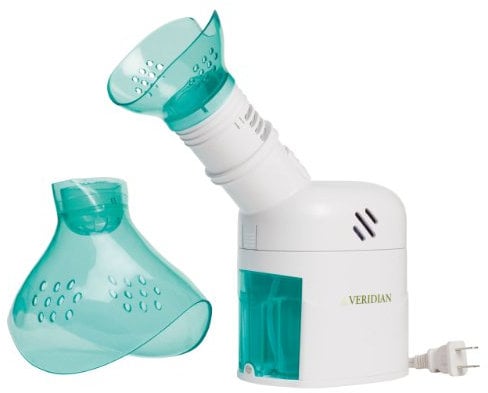 Veridian Healthcare Steam Inhaler Respiratory Vapor Therapy, White-Green