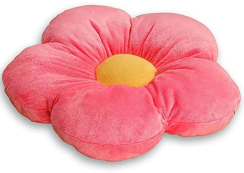 Butterfly Craze Daisy Lounge Flower Pillow - Large 35 Inches Cozy & Stylish Floor Cushion, Perfect Seating Solution for Teens & Kids, Machine Washable Aesthetic Decor, Plush Microfiber, Pink