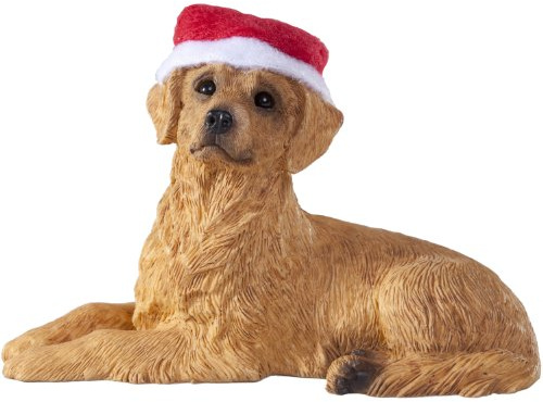Sandicast Golden Retriever mit Weihnachtsmütze