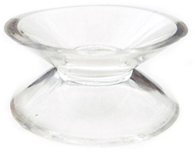 Pack of 10 x 30mm Double Sided Suction Cups/Pads/Rubber Window Suckers Clear Plastic/PVC by rubbersuckers UK. (Packet size x10)