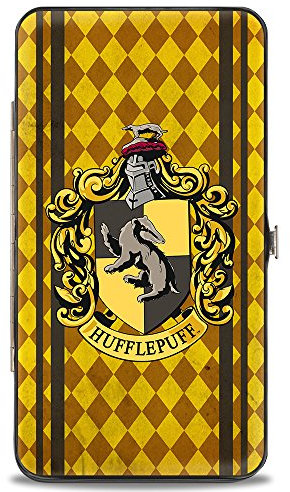 Buckle-Down Damen Scharnierverschluss Geldbörse, schwarz/gelb, Einheitsgröße