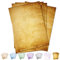 Partycards Urkundenpapier A4 Bedruckbar - Retro Optisch Altes Papier in Braun, 90 Gramm, 50 Blatt -Briefpapier Vintage im DIN A4 Format Urkunde Zertifikat Papier