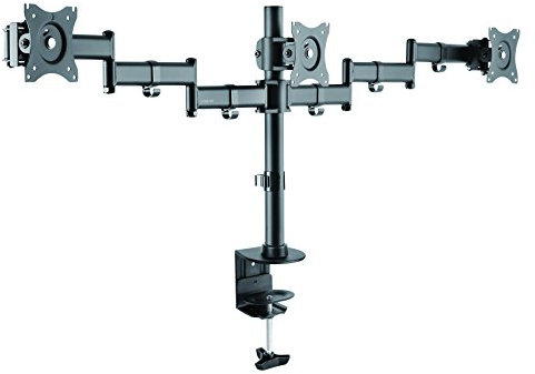 LogiLink BP0050 3-fach Monitor-Schreibtischständer 8 kg Belastung, 33,02-68,58 cm (13-27 Zoll) Schwarz