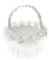Healifty Blumenkorb Blumenkörbchen Streukörbchen Geschenkkörbe Korb für Hochzeit Blumenkinder Party Deko (Weiß)