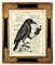 Lesender Rabe Buch Gothic Dark Academia Kunstdruck auf antiker Buchseite Geschenk Leseratte Geburtstag Halloween Poster Bild Steampunk ungerahmt