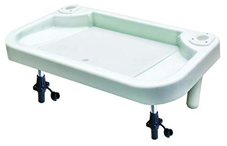 Oceansouth Mesas de Cebo y Filete Extra Grandes para Trabajo Pesado (Tablero de Cebo Extra Grande con Soporte para Varilla del Fregadero)