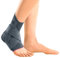 medi Levamed active - Sprunggelenkbandage rechts | silber | Größe VI | Fußbandage mit stabilisierendem Gurtsystem