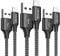 RAVIAD iPhone Ladekabel, Lightning Kabel [3Pack 2M] Nylon iPhone Kabel Ladekabel für iPhone 13/12/11/Pro/XS/XS Max/XR/X/8/8 Plus/7/7 Plus/6s/6/6 Plus/5S/5/SE, Mini/Air/Pro - Schwarz