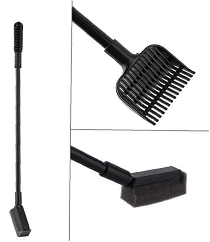 AMOYER Aquarium Fish Net Scraper Fish Tank Gravel Rake Cleaning Set Water Grass Fork Aquarium Cleaning Tool Kit